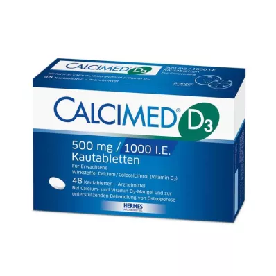 Calcimed D3 500 mg / 1000 IU tabletki do żucia, 48 szt Calcimed D3 500 mg / 1000 IU tabletki do żucia, 48 szt