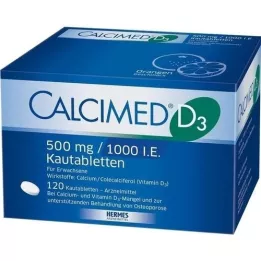 CALCIMED D3 500 mg/1000 j.m. tabletki do żucia, 120 szt