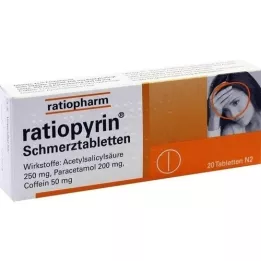 RATIOPYRIN Tabletki przeciwbólowe, 20 szt