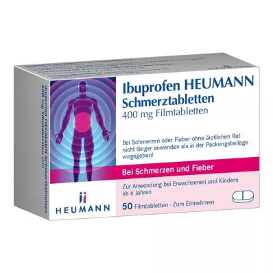 Ibuprofen HEUMANN Tabletki przeciwbólowe 400 mg, 50 tabletek