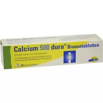 CALCIUM 500 tabletek musujących dura, 20 szt