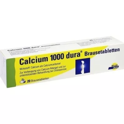 CALCIUM 1000 tabletek musujących dura, 20 szt