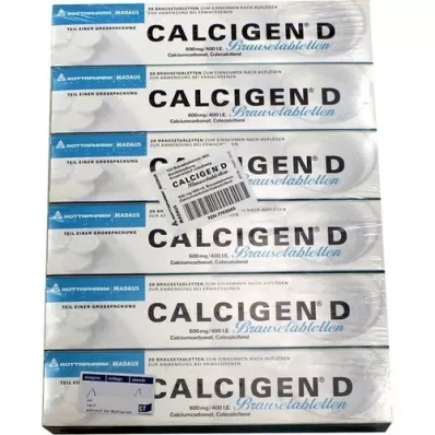 CALCIGEN D 600 mg/400 j.m. Tabletki musujące, 120 szt