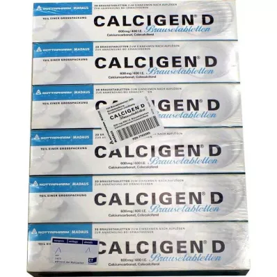 Calcigen D 600 mg / 400 IU tabletki musujące, 120 szt Calcigen D 600 mg / 400 IU tabletki musujące, 120 szt