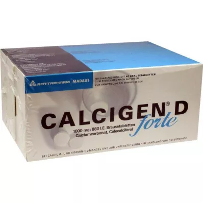 Calcigen D forte 1000 mg / 880 IU tabletki musujące, 120 szt Calcigen D forte 1000 mg / 880 IU tabletki musujące, 120 szt