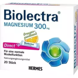 BIOLECTRA Magnesium 300 mg Direct Orange Sticks, 20 szt