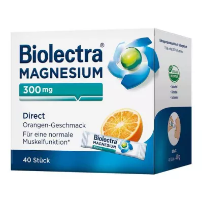 BIOLECTRA Magnesium 300 mg Direct Orange Sticks, 40 szt BIOLECTRA Magnesium 300 mg Direct Orange Sticks, 40 szt