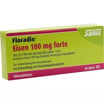 FLORADIX Żelazo 100 mg tabletki powlekane forte, 20 szt