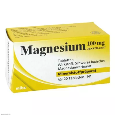 Magnez 100 mg Jenapharm tabletki, 20 szt Magnez 100 mg Jenapharm tabletki, 20 szt