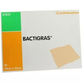 BACTIGRAS antyseptyczna gaza parafinowa 10x10 cm, 10 szt