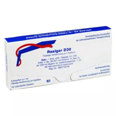 Realgar D 30 ampułek, 8X1ml Realgar D 30 ampułek, 8X1ml