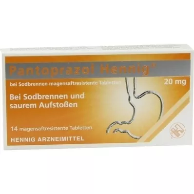 PANTOPRAZOL Hennig b.Sodbrennen 20 mg msr.Tabl. 14 szt