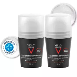 VICHY HOMME Deo Roll-on Antyperspirant 72h DP, 2X50 ml