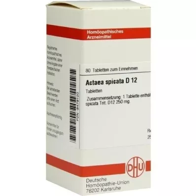 ACTAEA SPICATA D 12 tabletek, 80 szt