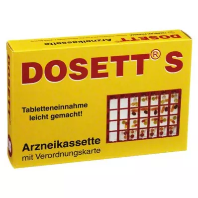 Dosett S kaseta z lekami czerwona, 1 szt
