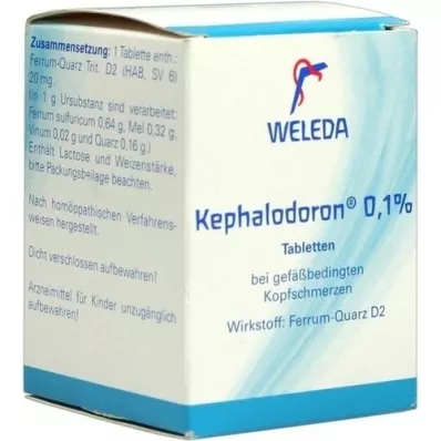 KEPHALODORON Tabletki 0,1%, 250 szt