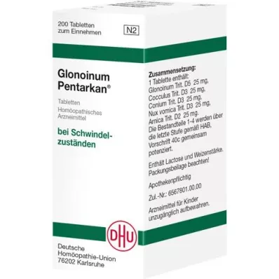 GLONOINUM PENTARKAN Tabletki, 200 szt