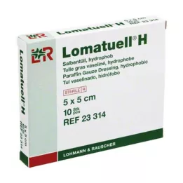 LOMATUELL H Maść tiulowa 5x5 cm sterylna, 10 szt