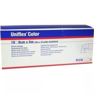 UNIFLEX Bandaże uniwersalne 8 cmx5 m niebieskie, 10 szt