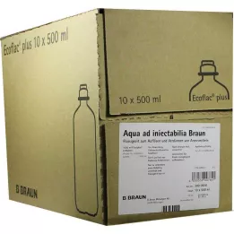 AQUA AD injectabilia Ecoflac Plus roztwór do infuzji, 10 x 500 ml