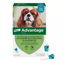 ADVANTAGE 100 roztwór dla psów 4-10 kg, 4 szt
