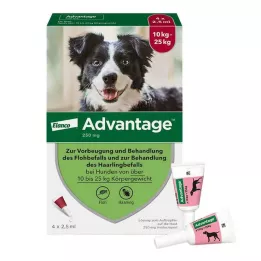 ADVANTAGE 250 roztwór dla psów 10-25 kg, 4 szt