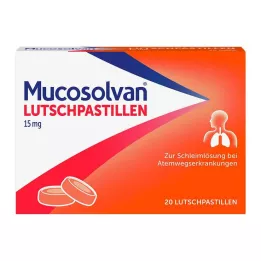 MUCOSOLVAN Pastylki do ssania 15 mg, 20 szt