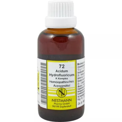 ACIDUM HYDROFLUORICUM K Complex No.72 Rozcieńczenie, 50 ml