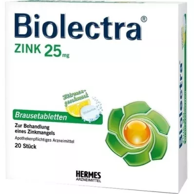 BIOLECTRA Tabletki musujące cynku, 20 szt