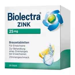 BIOLECTRA Tabletki musujące cynku, 20 szt
