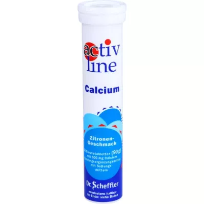 ACTIVLINE Tabletki musujące Calcium lemon, 20 szt