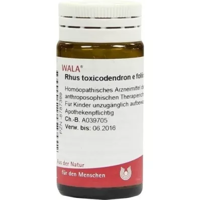 RHUS TOXICODENDRON E foliis D 30 globulek, 20 g