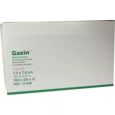 GAZIN Gaza komp.7,5x7,5 cm sterylna 12x średnia, 20X5 szt