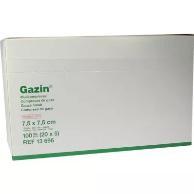 Gazin kompresy 7,5x7,5cm 1, 20X5 szt Gazin kompresy 7,5x7,5cm 1, 20X5 szt