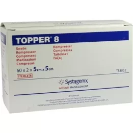 TOPPER 8 Compr.5x5 cm sterylne, 60X2 St
