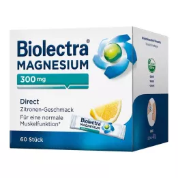 BIOLECTRA Magnesium 300 mg Direct Lemon Sticks, 60 szt