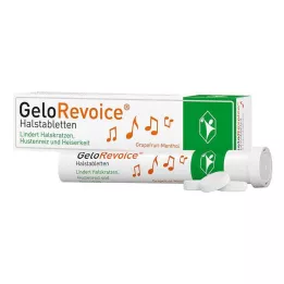 GELOREVOICE Pastylki do ssania na gardło Grejpfrut-Mentol Lut., 20 szt