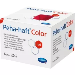 PEHA-HAFT Color Fixierb.latexfrei 6 cmx20 m czerwony, 1 szt