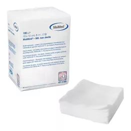 MULLKOMPRESSEN 10x10 cm niesterylne 8x, 100 szt