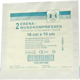 ERENA Kompresy włókninowe sterylne 10x10 cm, 2 szt