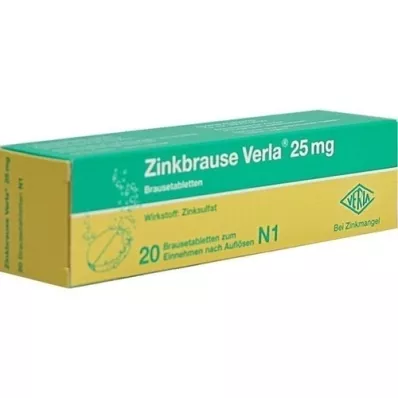 ZINKBRAUSE Verla 25 mg tabletki musujące, 20 szt