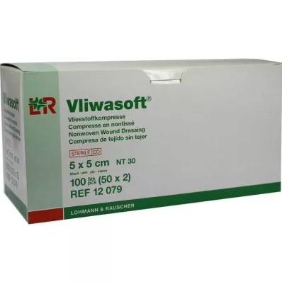 Kompresy polarowe Vliwasoft 5x5cm 6-warstwowe sterylne, 50x2 sztuki Kompresy polarowe Vliwasoft 5x5cm 6-warstwowe sterylne, 50x2 sztuki