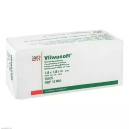 VLIWASOFT Kompresy włókninowe 7,5x7,5 cm niesterylne 6l, 100 szt