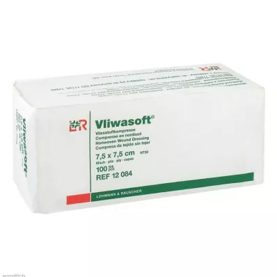 VLIWASOFT Kompresy włókninowe 7,5x7,5 cm niesterylne 6l, 100 szt