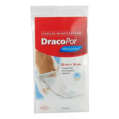 Wodoodporny opatrunek na rany DracoPor 10x20 cm sterylny, 5 szt Wodoodporny opatrunek na rany DracoPor 10x20 cm sterylny, 5 szt