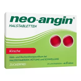 NEO-ANGIN Pastylki do ssania na gardło wiśniowe, 24 szt