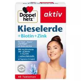 DOPPELHERZ Tabletki krzemionka+biotyna+cynk, 40 szt