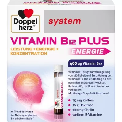 DOPPELHERZ Ampułki do picia z systemem Vitamin B12 Plus, 10 x 25 ml