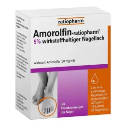 AMOROLFIN-ratiopharm 5% aktywny składnik lakieru do paznokci, 3 ml