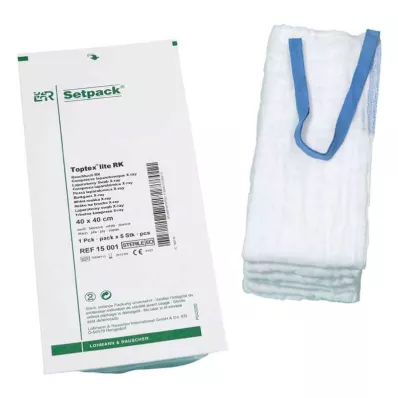 BAUCHTUCH lite 40x40 cm 4-warstwowe sterylne niebieskie RK, 14X2 szt